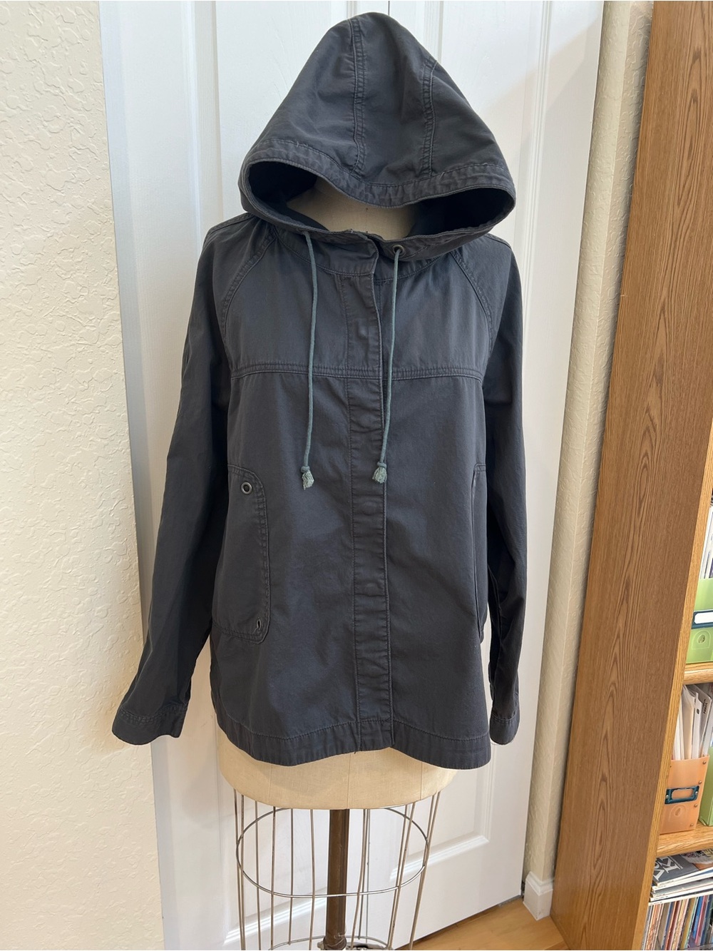 UNIONBAY Dark Gray Hooded Utility Jacket
